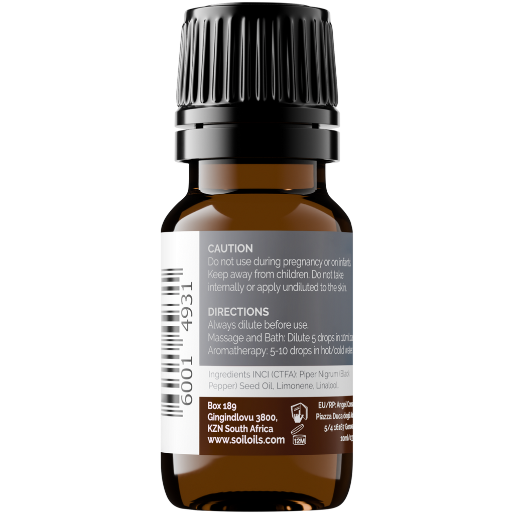 Organic Black Pepper Essential Oil 20ml