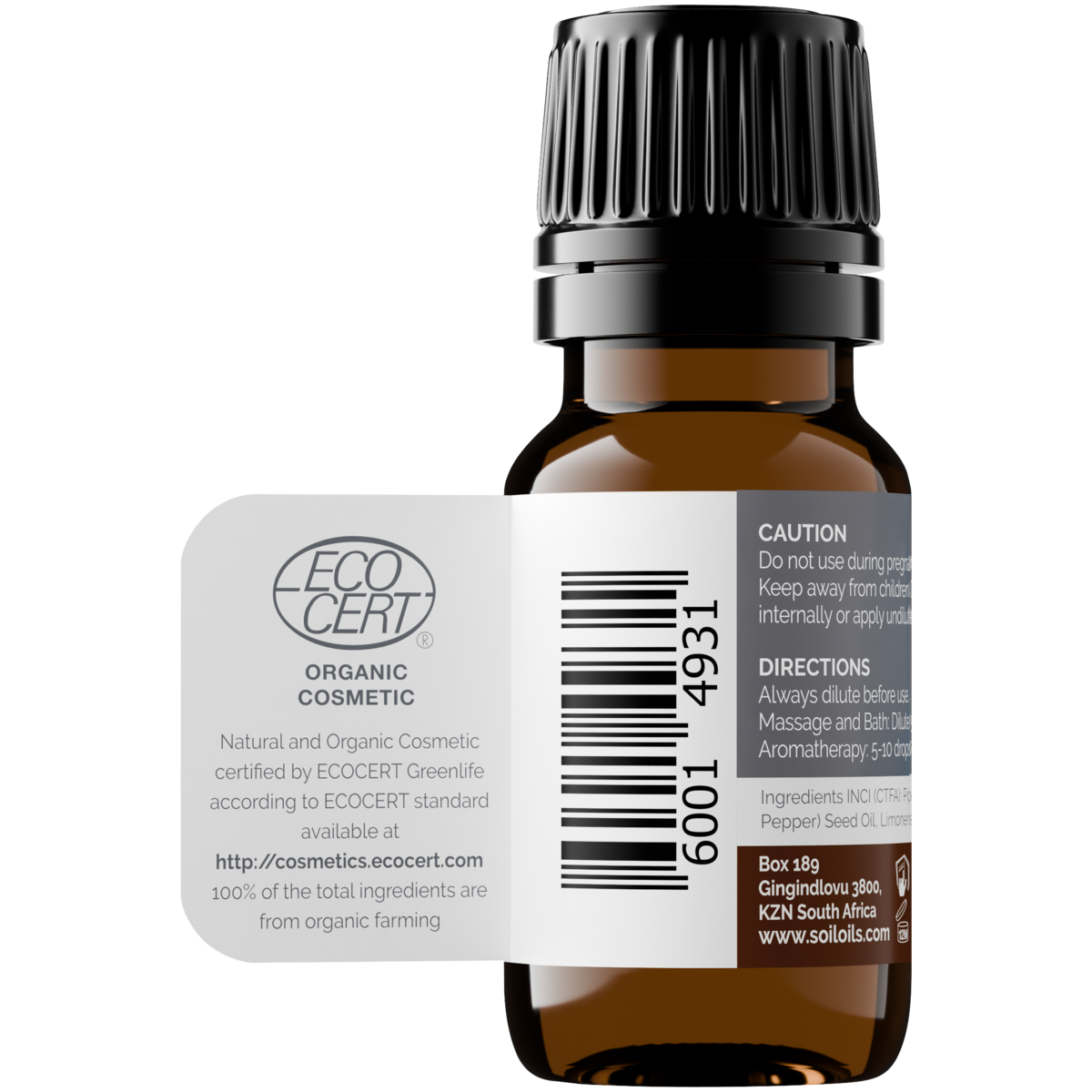 Organic Black Pepper Essential Oil 20ml
