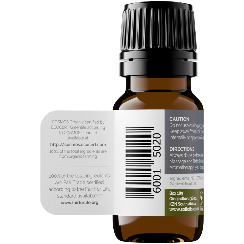 Organic Vetiver Essential Oil 10ml