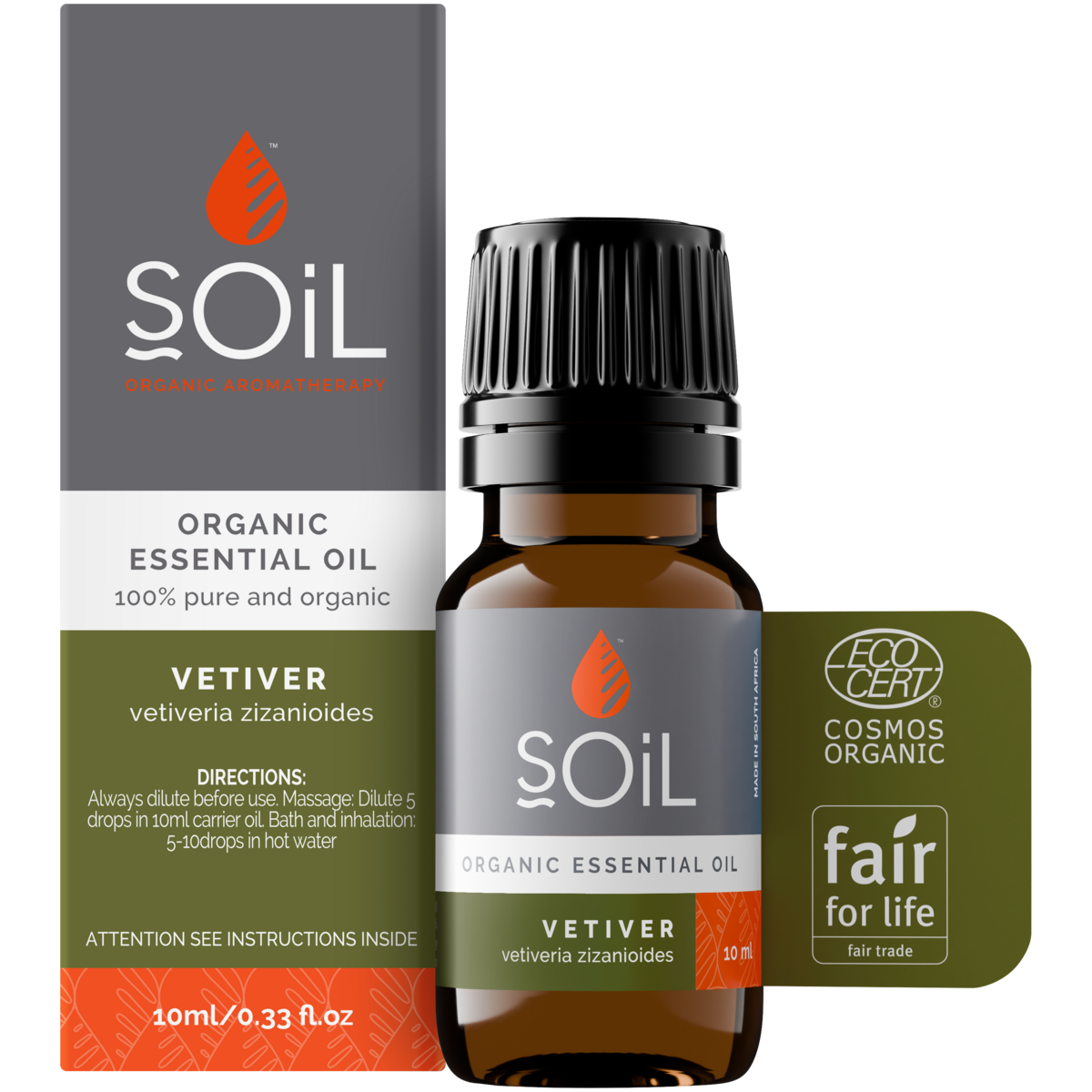 Organic Vetiver Essential Oil 10ml