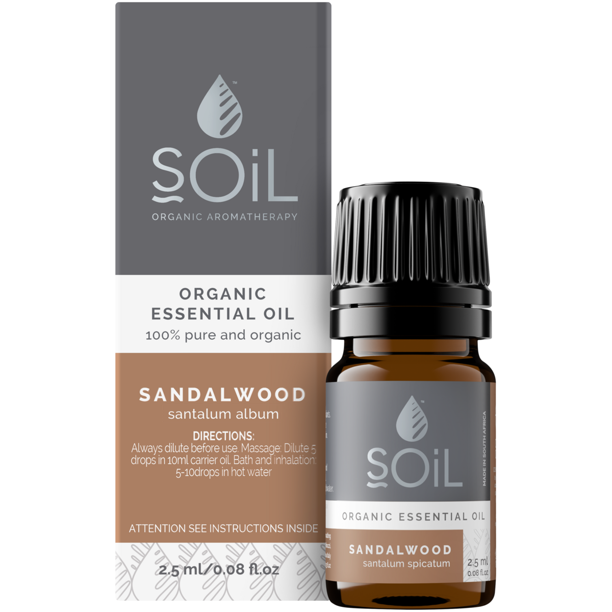 Organic Sandalwood Essential Oil 2.5ml