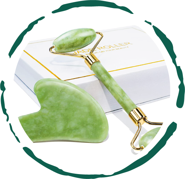 Jade Roller & Jawline Sculpting Stone