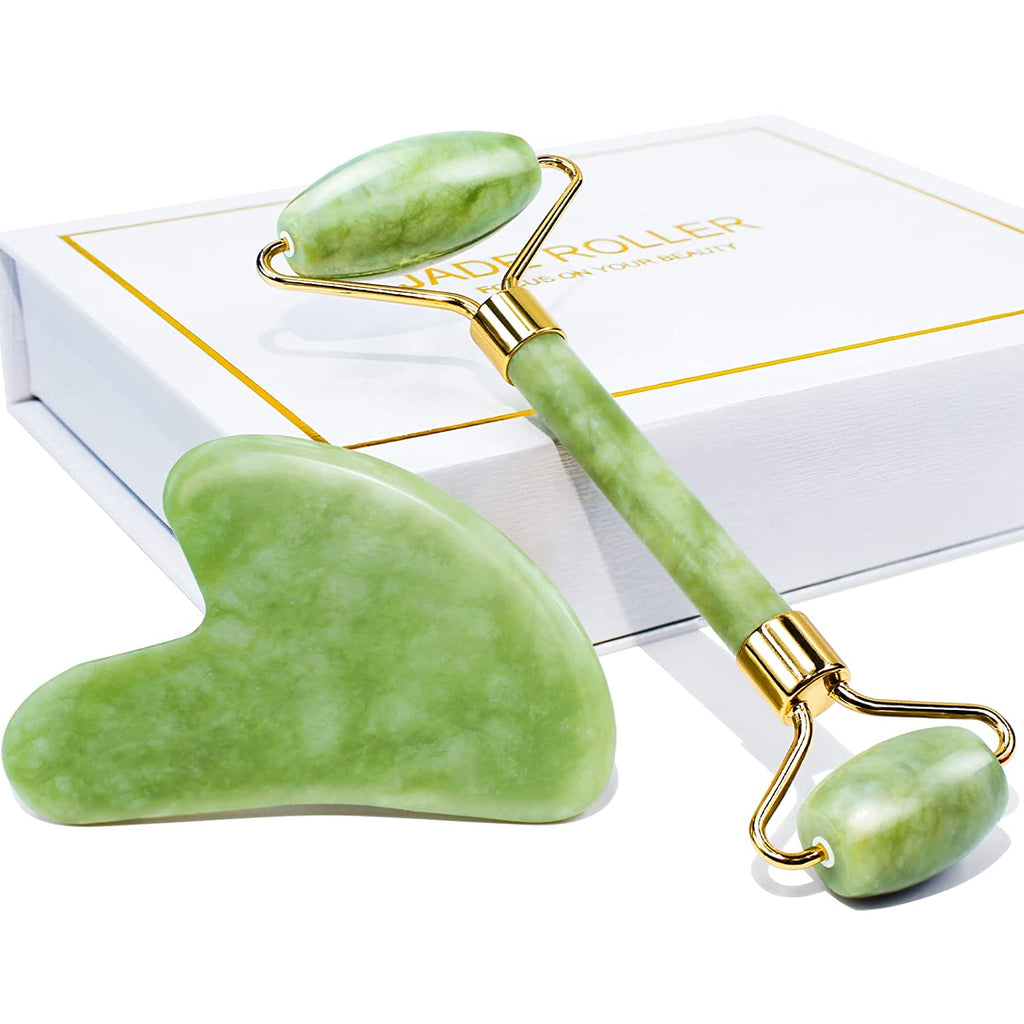 Jade Roller & Jawline Sculpting Stone