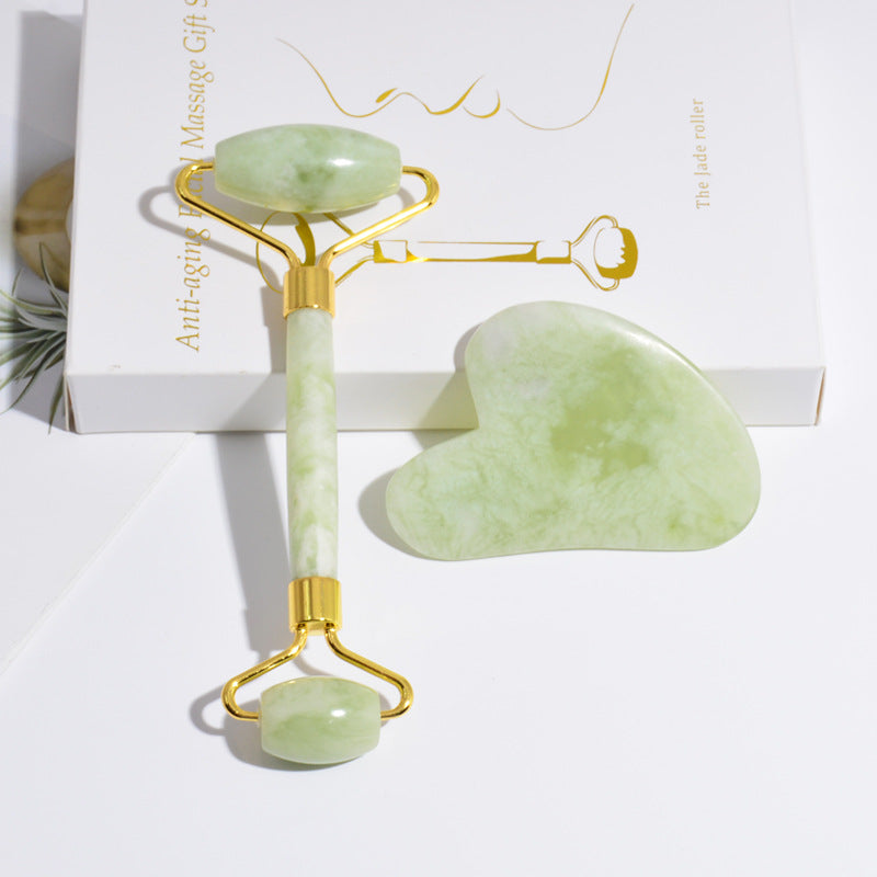 Jade Roller & Jawline Sculpting Stone
